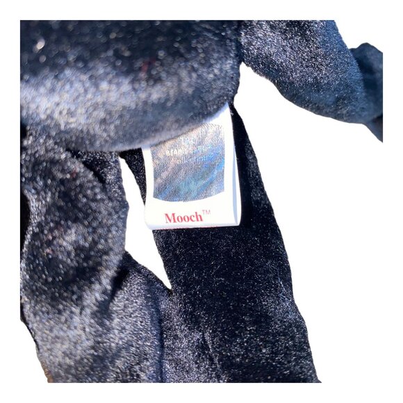 Ty Beanie Babies "Mooch" Monkey Plush Toy 1998 Black & Cream Collectible - Picture 8 of 9